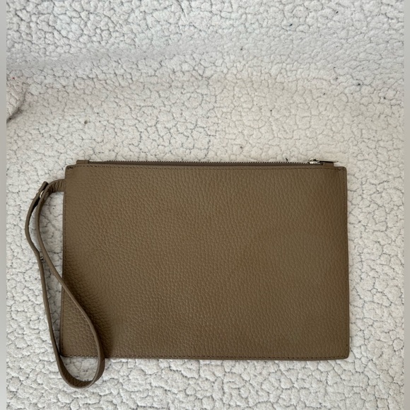 All Saints Zipped Leather Pouch Bag - Picture 3 of 7